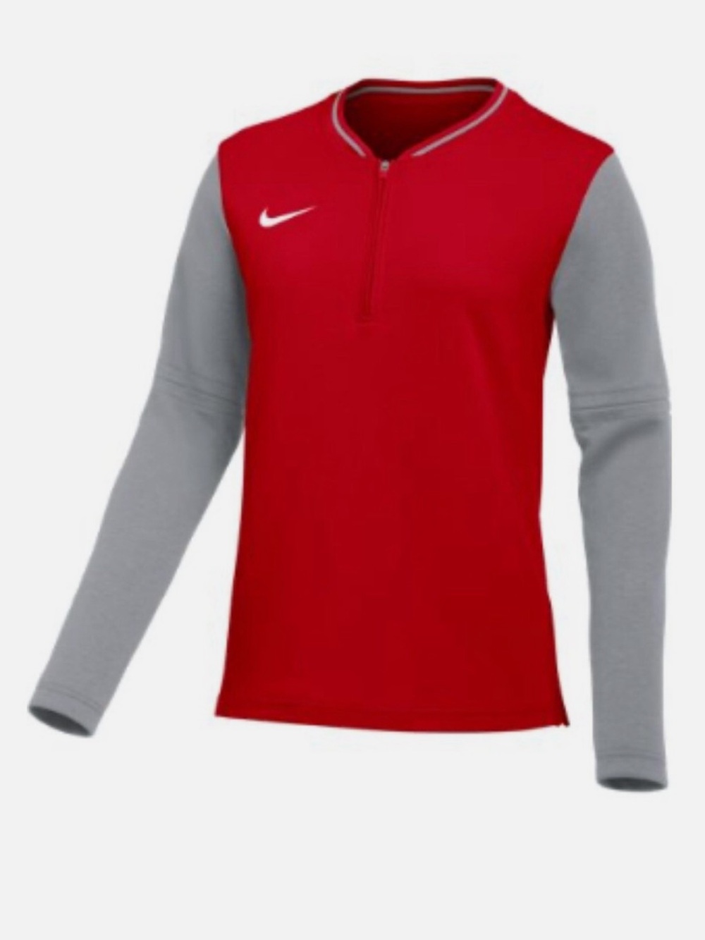 Nike XLarge Top Quarter Zip Dri-Fit Football Coaches Sweatshirt red and grey NWT